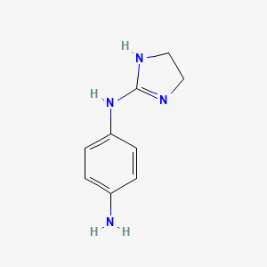 molecular formula C9H12N4 B12825727 N1-(4,5-Dihydro-1H-imidazol-2-yl)benzene-1,4-diamine 