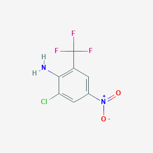 molecular formula C7H4ClF3N2O2 B1282573 2-Amino-3-chloro-5-nitrobenzotrifluoride CAS No. 400-67-9