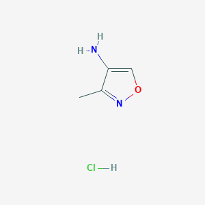 molecular formula C4H7ClN2O B1282587 3-Methylisoxazol-4-amine hydrochloride CAS No. 108512-04-5