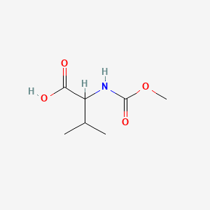 molecular formula C7H13NO4 B1282599 (S)-2-((Methoxycarbonyl)amino)-3-methylbutanoic acid CAS No. 74761-42-5