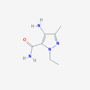 molecular formula C7H12N4O B1282603 4-Amino-1-ethyl-3-methyl-1H-pyrazole-5-carboxamide CAS No. 89239-62-3
