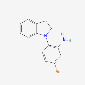 molecular formula C14H13BrN2 B1282604 5-Bromo-2-(indolin-1-yl)aniline CAS No. 1016789-09-5