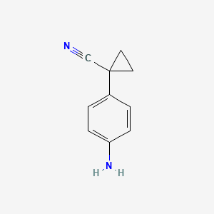 molecular formula C10H10N2 B1282606 1-(4-Aminophenyl)cyclopropanecarbonitrile CAS No. 108858-86-2