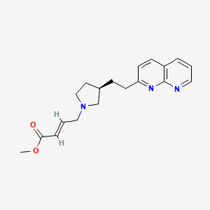 molecular formula C19H23N3O2 B12826086 Methyl (R,E)-4-(3-(2-(1,8-naphthyridin-2-yl)ethyl)pyrrolidin-1-yl)but-2-enoate 