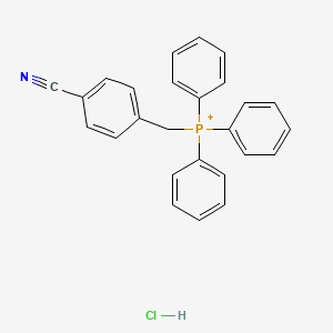 molecular formula C26H22ClNP+ B12826314 (4-Cyanophenyl)methyl-triphenylphosphanium;hydrochloride 