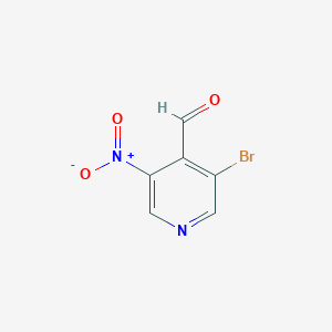 molecular formula C6H3BrN2O3 B12826809 3-Bromo-5-nitroisonicotinaldehyde 