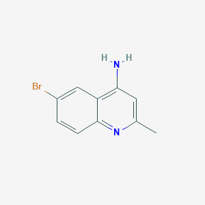 molecular formula C10H9BrN2 B1282689 4-氨基-6-溴-2-甲基喹啉 CAS No. 96938-26-0