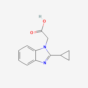 molecular formula C12H12N2O2 B1282690 (2-Cyclopropyl-1H-benzimidazol-1-YL)acetic acid CAS No. 97968-85-9
