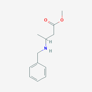 molecular formula C12H17NO2 B1282694 Methyl 3-(benzylamino)butanoate CAS No. 40871-00-9