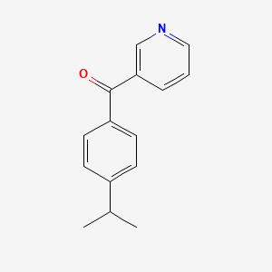 molecular formula C15H15NO B1282696 3-[4-(Propan-2-yl)benzoyl]pyridine CAS No. 61780-08-3