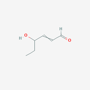 molecular formula C6H10O2 B012827 Hexenal, 4-hydroxy- CAS No. 109710-37-4