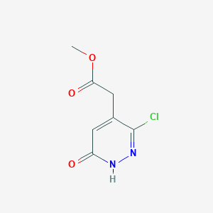 molecular formula C7H7ClN2O3 B12827008 Methyl 2-(3-chloro-6-oxo-1,6-dihydropyridazin-4-yl)acetate 