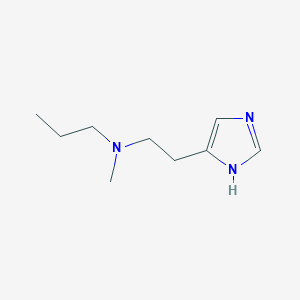molecular formula C9H17N3 B12827072 N-(2-(1H-Imidazol-4-yl)ethyl)-N-methylpropan-1-amine 