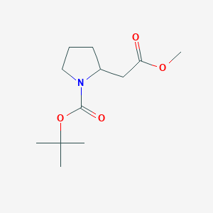 molecular formula C12H21NO4 B1282711 Tert-butyl 2-(2-methoxy-2-oxoethyl)pyrrolidine-1-carboxylate CAS No. 813433-68-0