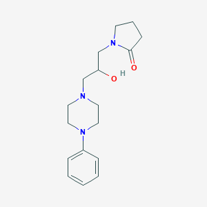 molecular formula C17H25N3O2 B128272 1-(2-Hydroxy-3-(4-phenyl-1-piperazinyl)propyl)-2-pyrrolidinone CAS No. 148274-76-4