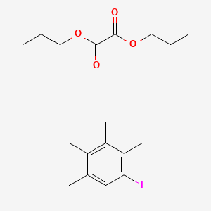 molecular formula C18H27IO4 B12827227 Dipropyl oxalate;1-iodo-2,3,4,5-tetramethylbenzene 