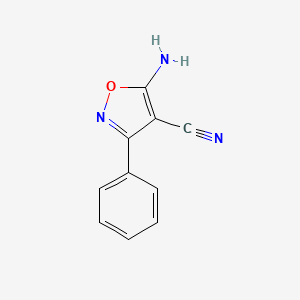 molecular formula C10H7N3O B1282735 5-Amino-3-phenyl-1,2-oxazole-4-carbonitrile CAS No. 14246-77-6