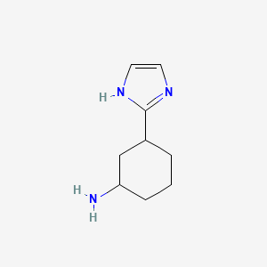 molecular formula C9H15N3 B12827380 3-(1H-Imidazol-2-yl)cyclohexanamine 