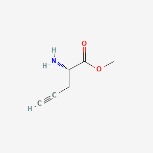 molecular formula C6H9NO2 B12827399 Methyl (2S)-2-aminopent-4-ynoate 