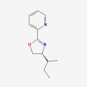 molecular formula C12H16N2O B12827530 (4R)-4-(sec-Butyl)-2-(pyridin-2-yl)-4,5-dihydrooxazole 