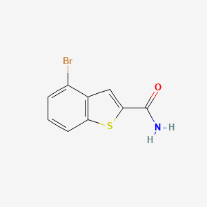 molecular formula C9H6BrNOS B1282757 4-Bromo-1-benzothiophene-2-carboxamide CAS No. 93103-86-7