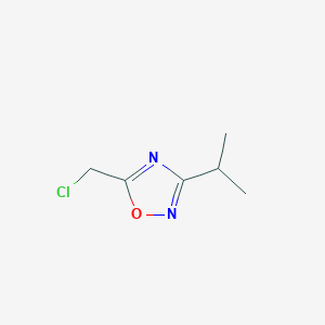 molecular formula C6H9ClN2O B1282762 5-(Chloromethyl)-3-isopropyl-1,2,4-oxadiazole CAS No. 54042-97-6
