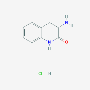 molecular formula C9H11ClN2O B1282789 3-amino-3,4-dihydroquinolin-2(1H)-one hydrochloride CAS No. 35849-31-1