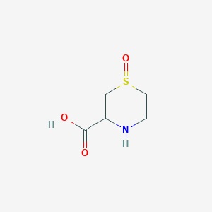 molecular formula C5H9NO3S B128279 1-Oxo-1,4-thiazinane-3-carboxylic acid CAS No. 156474-26-9