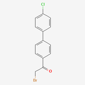 molecular formula C14H10BrClO B1282821 2-Bromo-1-[4-(4-chlorophenyl)phenyl]ethanone CAS No. 613-34-3