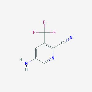 molecular formula C7H4F3N3 B1282822 5-Amino-3-(trifluoromethyl)picolinonitrile CAS No. 573762-62-6