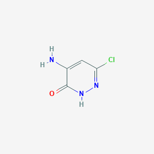 molecular formula C4H4ClN3O B1282851 4-Amino-6-chloropyridazin-3(2H)-one CAS No. 14704-64-4