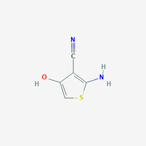 molecular formula C5H4N2OS B1282853 2-Amino-4-hydroxythiophene-3-carbonitrile CAS No. 99580-50-4