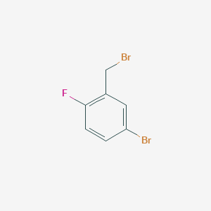 molecular formula C7H5Br2F B1282860 4-Bromo-2-(bromomethyl)-1-fluorobenzene CAS No. 99725-12-9