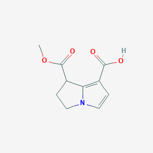 molecular formula C10H11NO4 B1282895 1-(Methoxycarbonyl)-2,3-dihydro-1H-pyrrolizine-7-carboxylic acid CAS No. 92992-17-1
