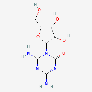 molecular formula C8H13N5O5 B1282903 4,6-Diamino-1-[3,4-dihydroxy-5-(hydroxymethyl)oxolan-2-yl]-1,3,5-triazin-2-one 