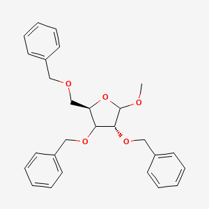 molecular formula C27H30O5 B12829081 Methyl 2,3,5-tris-O-benzyl-D-ribofuranoside 