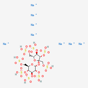 molecular formula C12H22Na8O35S8 B12829140 Sucrose octasulfate, sodium salt 