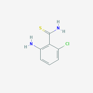 molecular formula C7H7ClN2S B12829373 2-Amino-6-chlorobenzothioamide 