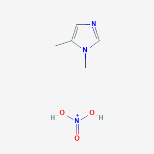 molecular formula C5H10N3O3+ B12829394 Dihydroxy(oxo)azanium;1,5-dimethylimidazole 