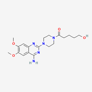 molecular formula C19H27N5O4 B1282940 Destetrahydrofuranyl-4-hydroxybutanyl terazosin CAS No. 109678-71-9