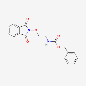 molecular formula C18H16N2O5 B1282941 Benzyl (2-((1,3-dioxoisoindolin-2-yl)oxy)ethyl)carbamate CAS No. 168827-96-1