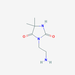 molecular formula C7H13N3O2 B1282946 3-(2-Aminoethyl)-5,5-dimethylimidazolidine-2,4-dione 