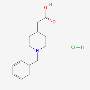 molecular formula C14H20ClNO2 B1282948 2-(1-Benzylpiperidin-4-yl)acetic acid hydrochloride CAS No. 99944-02-2