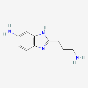 molecular formula C10H14N4 B12829508 2-(3-Aminopropyl)-1H-benzo[d]imidazol-6-amine 