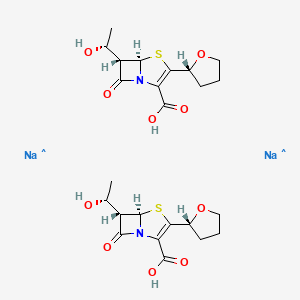 molecular formula C24H30N2Na2O10S2 B12829514 Faropenem Sodium Salt Hemipentahydrate 