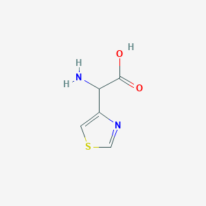 molecular formula C5H6N2O2S B1282961 2-Amino-2-(thiazol-4-yl)acetic acid 