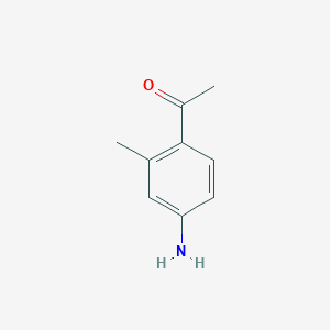 molecular formula C9H11NO B1282965 1-(4-Amino-2-methylphenyl)ethanone CAS No. 38177-98-9