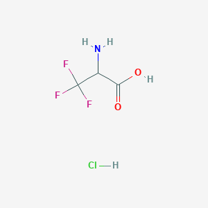 molecular formula C3H5ClF3NO2 B1282968 2-Amino-3,3,3-trifluoropropanoic acid hydrochloride CAS No. 96105-72-5