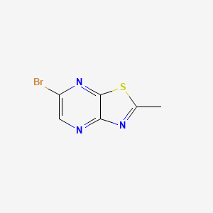 molecular formula C6H4BrN3S B1282997 6-溴-2-甲基噻唑并[4,5-b]吡嗪 CAS No. 87444-41-5