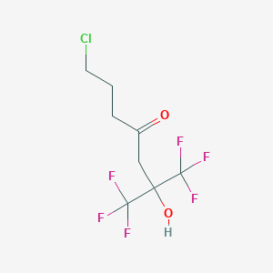 molecular formula C8H9ClF6O2 B012830 4-Heptanone, 7-chloro-2-hydroxy-1,1,1-trifluoro-2-trifluoromethyl- CAS No. 101913-91-1
